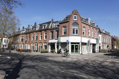 914072 Gezicht op de panden Blauwkapelseweg 17 (rechts) - 31 te Utrecht, met rechts de panden Griftstraat 2 - 6bis.